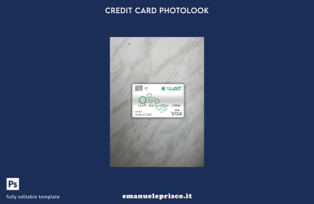 stile verificato modello frontale photolook della carta di debito della banca na